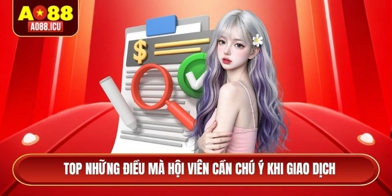 Top những điều mà hội viên cần chú ý khi giao dịch
